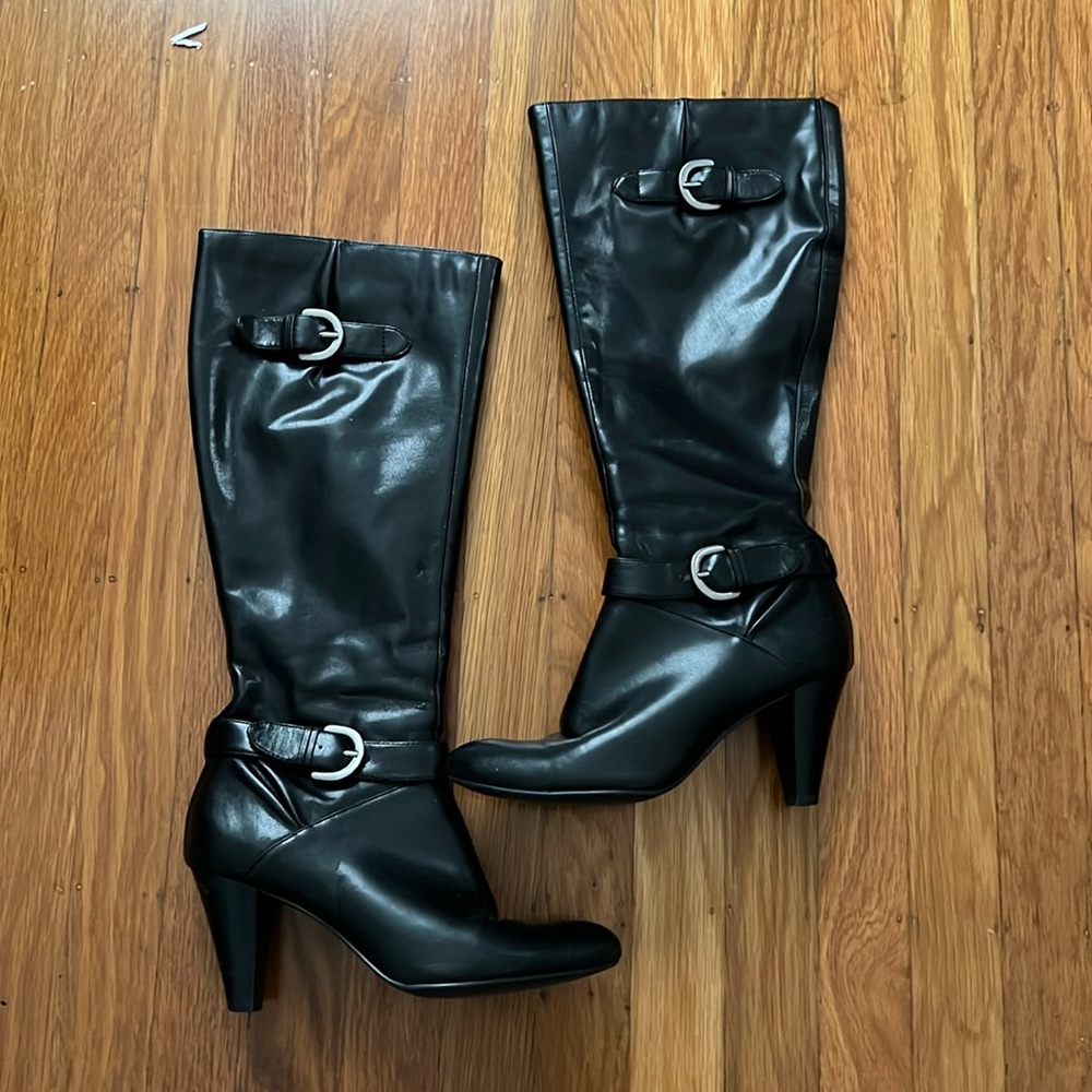 EUC Alfani Isabelle black knee high boots